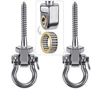 BeneLabel 2pcs Gancho Hamaca Gancho Columpio con rodamiento Inoxidable 304 Resistentes para Columpios de 1800 Libras, Capacidad para Interiores y Exteriores, para Yoga, Hamaca, Bolsa de Arena