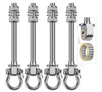 BeneLabel 4 rodamientos para colgar columpios, ganchos de hamaca resistentes M10 para colgar silla, tornillo de ojo de 225 mm, kit de soporte de montaje de techo giratorio para cuerda de yoga, aro