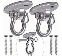 BeneLabel Besthouse 2 Ganchos Columpio Gancho Hamaca Gancho Hamaca, 4 Tornillos para Madera, Anclaje de Techo, Yoga, Hamacas, Sacos de Boxeo, Anillo para Entrenamiento de Suspensión, Capacidad 900Kg