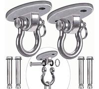 BeneLabel Besthouse Juego de 2 Perchas permanentes de Acero Inoxidable 304 Resistentes para Columpios, Capacidad de 907 kg, 4 Pernos de expansión para hormigón, Hamaca de Yoga,Columpio de 180°