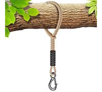 Benelabel Cuerda Columpio, 1.5M Hamaca Columpio Cuerda de PoliéSter con Gancho (400lbs) Silla de áRbol para Exterior Juego de Parque Infantil Accesorios, Hasta 2500 Libras, 10mm DiáMetro, Blanco Hueso