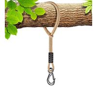 Benelabel Cuerda Columpio, 1.5M Hamaca Columpio Cuerda de PoliéSter con Gancho (400lbs) Silla de áRbol para Exterior Juego de Parque Infantil Accesorios, hasta 2500 Libras, 10mm DiáMetro, Naturale