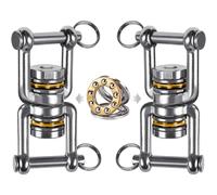 BeneLabel Giratorio para silla colgante, columpio, cojinete articulado giratorio, rodamiento de bolas de carga pesada, acero inoxidable 360, giratorio, saco de boxeo, remolino de cuerda, gancho con