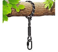 Benelabel Hamaca Columpio áRbol Cuerda para Colgar pon MosquetóN, 1.2m Correas Cuerda Columpio Exterior para Silla áRbol Exterior Jueg Parque Infantil Accesorios, Hasta 2500lbs, 10mm DediáMetro, Negro