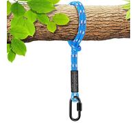 Benelabel Hamaca Columpio áRbol Cuerda para Colgar pon MosquetóN, 2.4m Correas Cuerda Columpio Exterior para Silla áRbol Exterior Jueg Parque Infantil Accesorios, hasta 2500lbs, 10mm DediáMetro, Azul