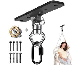 BeneLabel Percha de techo con capacidad de carga de 408 kg, percha de acero inoxidable, soporte de silla colgante de 360° para seda de aire, bolsa de boxeo, anillo de gimnasio