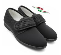 Benessere del tuo piede Zapatillas ligeras confort mujer ancianos desgarro verano zapatos DOLCE APINA trama colmena y tejido Made in Italy, Black Colmena, 40 EU