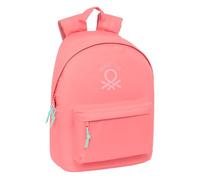 BENETTON BASICS CORAL - Mochila Juvenil para Portátil 14.1", Ideal para Jóvenes de Diferentes Edades, Cómoda y Versátil, Calidad y Resistencia, 31x16x41 cm