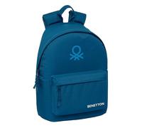 BENETTON BASICS MARINO - Mochila Juvenil para Portátil 14.1", Ideal para Jóvenes de Diferentes Edades, Cómoda y Versátil, Calidad y Resistencia, 31x16x41 cm