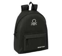 BENETTON BASICS NEGRO - Day Pack Infantil, Mochila Infantil, Calidad y Máxima Resistencia, Cómoda y Versátil, 33x15x42 cm