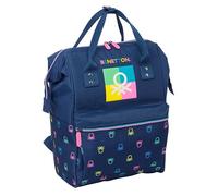 Benetton Cool Mochila juvenil con asas para portátil hasta 13" 27x19x40 cm Azul marino