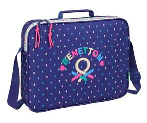 BENETTON DROP - Cartera Extraescolares, Maletín Portatodo, Bandolera, Cómoda y Versátil, Calidad y Resistencia, 38x6x28 cm