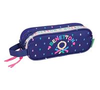 Benetton Drop - Portatodo Doble Niño, Estuche Infantil, Estuche Niño, Ideal para Niños en Edad Escolar, Cómodo y Versátil, Calidad y Resistencia, 21x6x8 cm