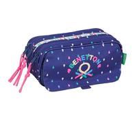 BENETTON DROP - Portatodo Triple Big, Estuche Infantil, Estuche Niño, Ideal para Niños en Edad Escolar, Cómodo y Versátil, Calidad y Resistencia, 21.5x8x10 cm