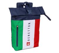 BENETTON FLAG - Mochila con Solapa para Portátil de 15.6", Ideal para Diferentes Edades, Cómoda y Versátil, Calidad y Resistencia, 28x13x42 cm