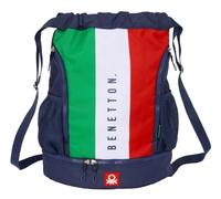 Safta Mochila saco BENETTON FLAG - ideal para niños, cómoda y resistente 34x15x43 cm