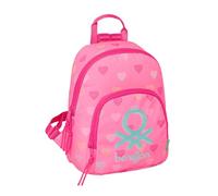 BENETTON HEART - Mini Mochila para Uso Diario, Ideal para Niños de Diferentes Edades, Cómoda y Versátil, Calidad y Resistencia, 25x13x30 cm