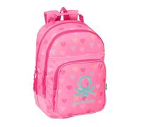 BENETTON HEART - Mochila Escolar Infantil, Ideal para Niños de Diferentes Edades, Cómoda y Versátil, Calidad y Resistencia, 32x15x42 cm