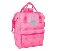 BENETTON HEART - Mochila Juvenil con Asas para Portátil hasta 13", para Portátil, Ideal para Jóvenes de Diferentes Edades, Cómoda y Versátil, Calidad y Resistencia, 27x19x40 cm