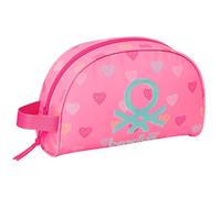 Benetton Heart - Neceser Escolar Infantil Pequeño con Asa, Neceser Infantil, Adaptable a Carro, Ideal para Niños de 5 a 14 Años, Cómodo y Versátil, Calidad y Resistencia, 28x10x18 cm