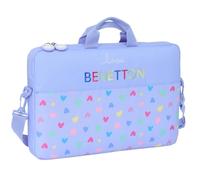 BENETTON LILA - Mochila, Funda para Portátil de hasta 15.6", Mochila, Ideal para Niños de Diferentes Edades, Cómoda y Versátil, Calidad y Resistencia, 40x4x27 cm