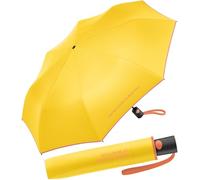 Benetton Paraguas de bolsillo, tamaño mini, de apertura automática, amarillo ciber, 95 cm