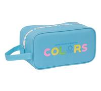 Benetton Spring - Zapatillero Mediano, Multiusos, Portatodo, Deporte, Extraescolares, Fútbol, Cómodo y Versátil, 29x14x15 cm, Color Celeste