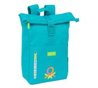 BENETTON SUMMER - Mochila con Solapa para Portátil de 15.6", Ideal para Diferentes Edades, Cómoda y Versátil, Calidad y Resistencia, 28x13x42 cm