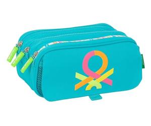 Benetton Summer - Portatodo Triple Big, Estuche Infantil, Estuche Niño, Ideal para Niños en Edad Escolar, Cómodo y Versátil, Calidad y Resistencia, 21.5x8x10 cm