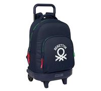 BENETTON TOGETHER Mochila grande con ruedas – Compacta extraíble, ideal para niños, 33x22x45 cm