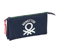 Benetton Together - Portatodo Triple, Estuche Infantil, Estuche Niño, Ideal para Niños en Edad Escolar, Cómodo y Versátil, Calidad y Resistencia, 22x3x12 cm