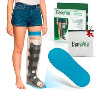 BeneVite Funda Escayola Pierna con Suela Antideslizante, Funda para Escayolado Reutilizable, Protector ducha pierna impermeable, para piscina y playa, bolsas ducha escayola, protector escayola niño