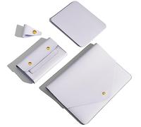 Benfan - Funda para portátil de Poliuretano 13" para MacBook Air 13" M3 2024, MacBook Pro 13" M2, Surface Pro 7, DELL XPS 13, con Bolsa pequeña, Alfombrilla y Organizador de Cables, Morado Claro