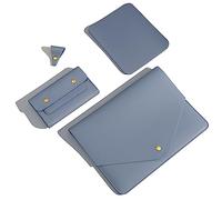 Benfan - Funda para portátil de poliuretano 13" para MacBook Air 13" M3 2024, MacBook Pro 13" M2, Surface Pro 3/4/5/6/7, Dell XPS 13, bolsa pequeña, alfombrilla y organizador de cables, azul