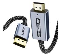 BENFEI 4K@60Hz Cable DisplayPort a HDMI, 1.8m, Carcasa de Aluminio, Trenzado de Nailon