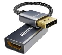 BENFEI 4K Adaptador DisplayPort a HDMI, (2K 60Hz, 1080P 120Hz) unidireccional Convertidor DP Computadora a HDMI Monitor Compatible con HP, DELL, GPU, AMD, NVIDIA, más. Hombre a Mujer