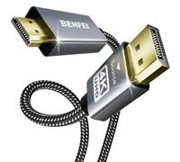 BENFEI DisplayPort a HDMI 4K 1.8m, Cable DisplayPort (DP) a HDMI Compatible con HP, ThinkPad, AMD, NVIDIA, Desktop y más - Macho a macho, gris espacial, paquete de 2