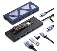 BENFEI 6 en 1 USB C Hub con Carcasa SSD M.2 NVMe, Puertos USB 3.2 10Gbps (2 × USB-A + 1 × USB-C), PD de 100W, 4K@60HZ HDMI Compatible con MacBook Pro/Air, iPad Pro, DELL XPS, Surface Pro