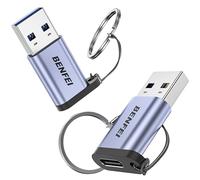BENFEI Adaptador 10Gbps USB-A a USB-C 2-Pack Admite Carga de 5V 3A y transmisión de Datos PS de 10GB