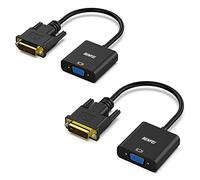 BENFEI Adaptador de DVI-D a VGA, 2 Paquete Adaptador DVI-D 24+1 a VGA Macho a Hembra