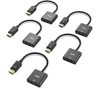 BENFEI Adaptador DisplayPort a VGA, 5 Unidades, Chapado en Oro, Adaptador DP a VGA (Macho a Hembra) Compatible con Lenovo, DELL, HP, ASUS