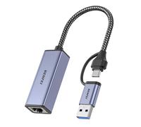 BENFEI Adaptador USB 3.0 a Ethernet RJ45 10/100/1000 Gigabit Ethernet LAN Compatible con MacBook, Surface Pro, PC portátil con Windows7/8/10, XP, Vista, Mac[Caja de Aluminio y Cable de Nailon]
