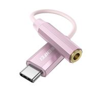 BENFEI Adaptador USB C a Audio Jack con chipset DAC, USB-C a Auriculares Hembra de 3,5 mm Compatible con iPhone 16/15 Pro Max/15 Pro/15, Samsung Galaxy S24/S23/S22/S21 Ultra, iPad Pro, Pixel 8 Rosa