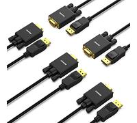 BENFEI Cable DisplayPort a VGA, paquete de 5 puertos de pantalla de 1,8 m de computadora/portátil a VGA de monitor/proyector, adaptador chapado en oro (no bidireccional, no compatible con HDMI o USB)