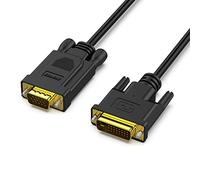 BENFEI Cable DVI-D activo a VGA 1.8 metros, DVI-D 24+1 a cable VGA macho a macho chapado en oro(No compacto con DVI-I 24 + 5, No bidireccional)