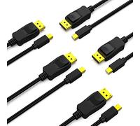 BENFEI Cable Mini DisplayPort a DisplayPort, 5 Paquete Thunderbolt a DisplayPort (4K @ 60Hz y 2K @ 144Hz), para Monitores, Tarjetas gráficas para Juegos, 1,8M