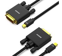 BENFEI Cable Mini DisplayPort a DVI, cable 2 Paquete Mini DisplayPort a DVI 1.8M (compatible con Thunderbolt 2) con MacBook Air/Pro, Surface Pro/Dock, monitor, proyector