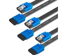 BENFEI - Cable SATA III de 6 GB/s Straight Disco Duro SSD Cable de datos con pestillo de bloqueo de 45,7 cm para disco duro SATA, SSD, controlador, CD, CD Writer, azul