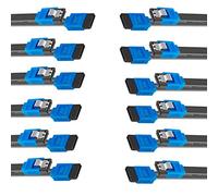 BENFEI - Cable SATA III, paquete de 12 cables SATA III 6 Gbps rectos HDD SDD cable de datos con pestillo de bloqueo de 18 pulgadas para SATA HDD, SSD, controlador de CD, grabadora de CD