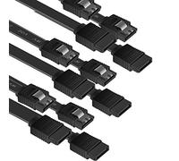 BENFEI - Cable SATA III, paquete de 6 cables SATA III de 6 Gbps, cable de datos SDD recto con pestillo de bloqueo de 18 pulgadas para disco duro SATA, SSD, controlador de CD, grabadora de CD, color